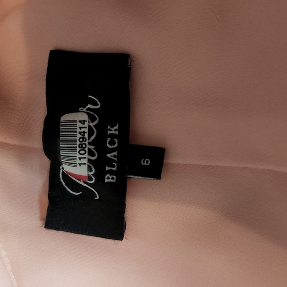 Parker Black Pink Tiered Ruffle Hi Lo Hem One Shoulder Gown Formal Dress Size 6 - Picture 7 of 9